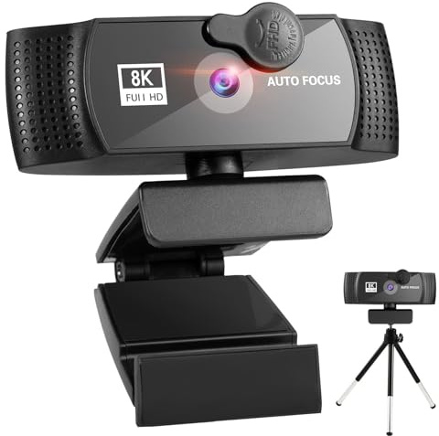 gdsDEs Webcam Full HD 8K 4K 1080P avec Microphone, USB, for Ordinateur Portable, Mini caméra vidéo(8K)
