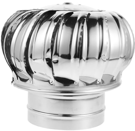 OSALADI Ventilación Inoxidable para Tejados Sombrerete Silencioso y Protector de Escape para Cocina y Baño