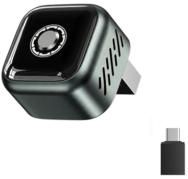 XIBALOM NUOVO 2026 Adattatore CarPlay Wireless & Android Auto 2-in-1, Dongle Mini Wi-Fi 5.8GHz, Corpo in Metallo Dissipante, Funzione One-Click opzionale, Adattatore USB-C Incluso