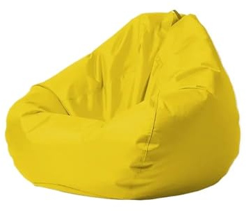 LOVSSU Fodera Per Sedia A Sacco Pouf galleggiante impermeabile for esterni, senza imbottitura, for giardino, spiaggia, campeggio, piscina, poltrona Oxford(Yellow,D100cm-cover-adults)