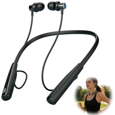 Bluetooth 5.4 Neckband earphones Wireless for calls, 80H Playtime, IPX6 | Type-C Charging, Magnetic In-Ear Earbuds Sports neckband headphones with Mic Noise Cancelling for Gym Running Work Travel