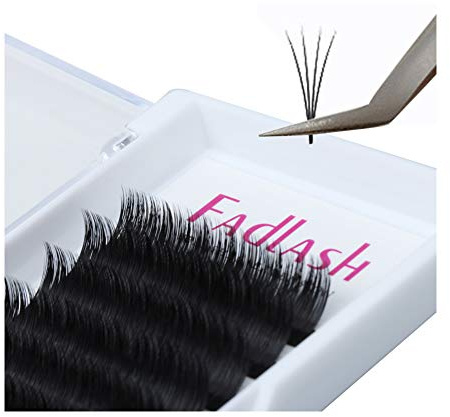 Easy Fan Lashes FADLASH Volumen-Wimpernverlängerungen, selbstfächernd, 2D-10D, schnell blühend, C, D, DD Curl, Volumenwimpern, Länge 8-20 mm, Länge 0,07-D, 15 mm