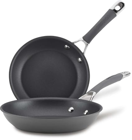 Circulon 83905 Radiance [hard anodized] Nonstick Frying pan set / Skillet Set - 8.5 Inch and 10 Inch, Gray