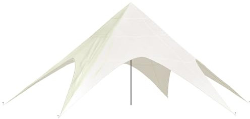 CLP Gazebo Tendone A Stella con 12 Metri di Diametro I Tenda Padiglione con Copertura da Giardino I Tendone per Feste I Copertura da Esterno, Colore:Crema