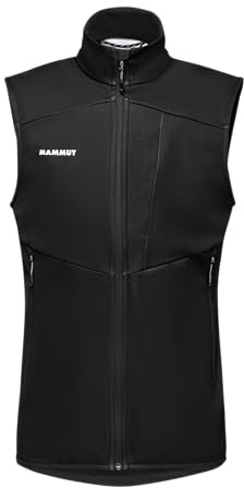 Mammut Ultimate VII SO Vest Men | Outdoor Weste für Herren, Softshell Wanderweste, Gore-Tex Windweste, Funktionsweste mit Taschen, Atmungsaktiv, Winddicht und Sportlich | Schwarz, XXL