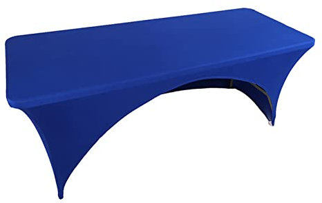 YLONN Strechhussen, Stretch Tischdecke, Hussen Bierzeltgarnitur Stretchhussen, Spandex Tight Fit, rechteckige Tisch Cover-dj, Messen, (KöNigsblau,183x74x76 cm)