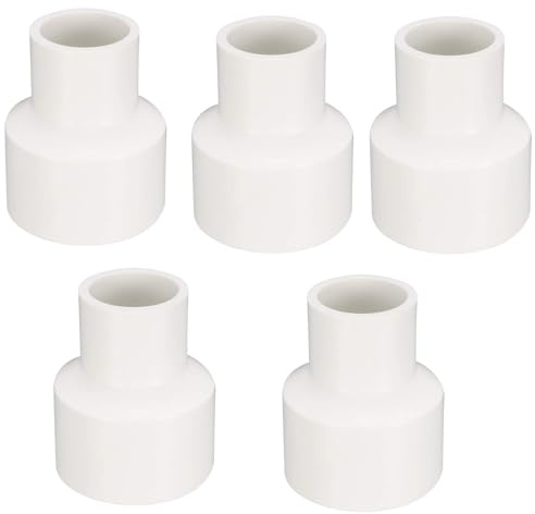 TOP-VIGOR 5 Stück PVC Reduzierkupplung Nabe von Nabe 32 mm x 20 mm Rohrverschraubung Adapter Stecker Weiß Kanal Reduzierstück Rohrverschraubung für Wasserversorgung bauen
