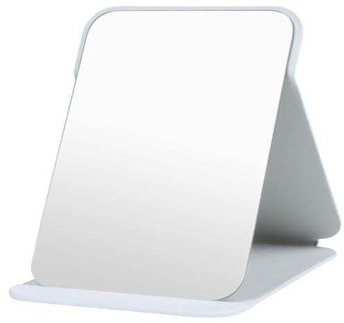 OSDUE Reisespiegel Klappbar, Klappbar Make-up, Tragbar Kosmetikspiegel, Klappbarer Reisespiegel für Tischplatte, Handheld, Zuhause und Reisenutzung (Großer - 20.5x15.5CM)