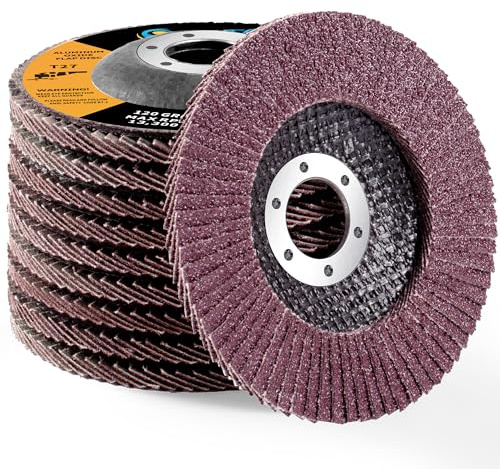 SATC Flap Discs 115mm 10 Pack Grinding Discs 120 Grit for Angle Grinder to Sanding Grinding Metal Wood