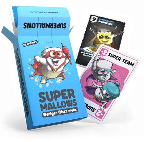 DENKRIESEN Supermallows Kartenspiel | Familienspiel ab 9 Jahren 2-6 Spieler | Kartenspiel und Familienspiel mit einfachen Regeln, Taktik und überraschenden Wendungen.