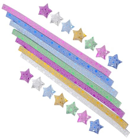 LALAFINA 140stücke Diy Sternstreifen Origami Papierstreifen Bastelpapierstreifen Für Dekoration Scrapbooking Und Andere Bastelarbeiten
