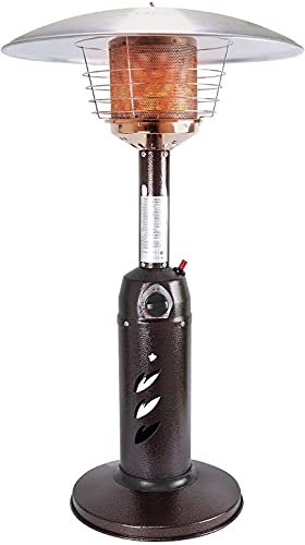 Terrassenheizstrahler Outdoor Heizung Gas Terrassenheizer, 91,4 cm Tischplatte Winterheizung, Freistehender Propan Terrassenstrahler für Outdoor Garten Restaurant Bar Balkon Terrassenstrahler kleines