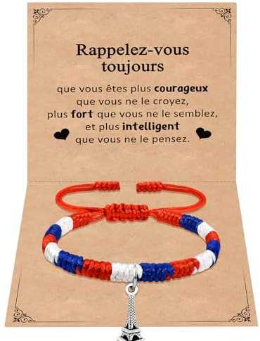 CheersLife Bracelet De Tour De Fer Pour Garçon Fille - Cadeau Sœurs Filles Fils Amis - Décoratif Jeux De Paris, Inspirant Pour Femme Homme Joueurs D'Équipe De Sport