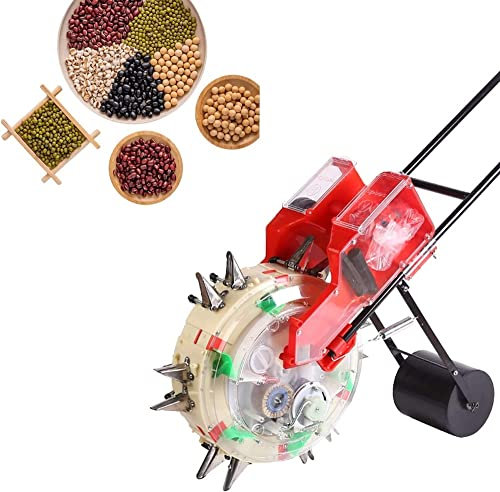Seminatrice Da Giardino, Seminatrice Da Giardino Di Precisione 2 In 1, Seminatrice Spandiconcime Da Giardino, Include 5 Diversi Dispositivi Di Seme, Semina E Fertilizzazione Simultanee,6 Bocche(7 Mout