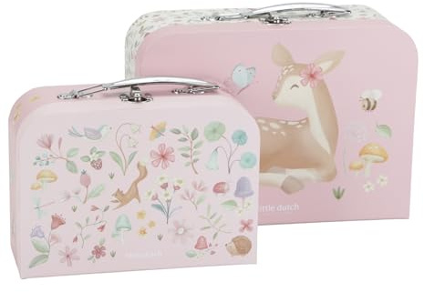 Little Dutch Spielzeugkoffer Pappkoffer 2er Set Kinder REH rosa - Fairy Garden