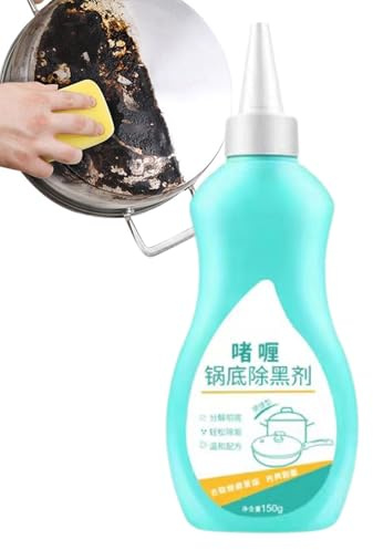 Detergente per il fondo delle pentole, 150 g di detergente e sgrassatore in acciaio inox, potente detergente in gel di acciaio inossidabile per pentole e padelle, teglie, cucina, casa
