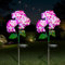 Lot de 2 lampes solaires pour le jardin en plein air – Lot de 2 fleurs d'hortensia pour décoration de cour, étanche IP65, LED réaliste, décoration de jardin, pour la décoration de balcons, pelouses