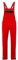 BWOLF ARES Salopette de travail 100 % coton pour homme - Salopette de travail - Salopette de travail, noir/rouge, XL