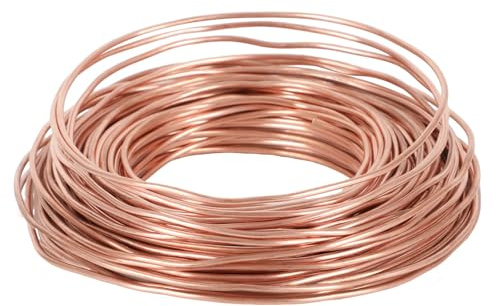 Reiner Kupferdraht, Ø 0.5/0.8/1/1.5/2/2.5/3mm Blanker T2 Kupferdraht, 500g Kupferspule für Gartenarbeit, Reiner Kupferkabel für Elektrotechnik und DIY Handwerk (2mm-18m)