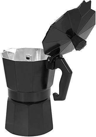 PERCOLATORE CAFFERE Potto, Mocha POTS Piccola Caffettiera da 300 Ml 6 Tazza capacità di Alluminio Macchina da caffè Mocha PT per Viaggi in Campeggio Domestico Uso (Rosso) (Black)
