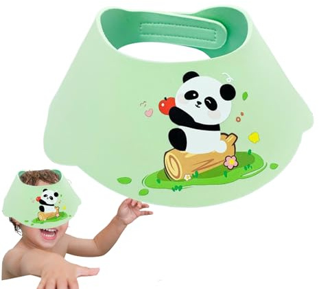 Cuffia da doccia per bambini, scudo da bagno regolabile, 32 x 32 cm, pieghevole e confortevole, cuffia protettiva per le orecchie dei bambini o bambini di tutte le età, dai bambini in età prescolare