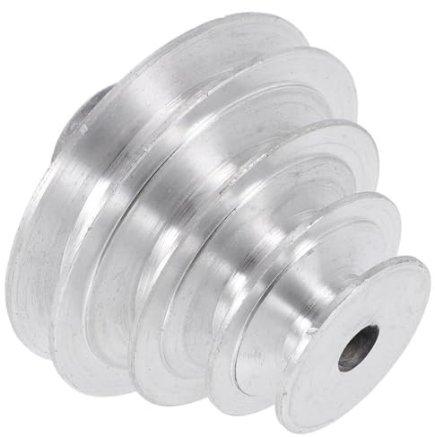 COLLBATH Drill Press Accessories Single Pulley Wheel Bottom Pulley Heavy Duty Pulley Roller Bracket and Pulley Drilling Bracket Cable Machine Accessories Flat Pulley Aluminum Alloy Silver