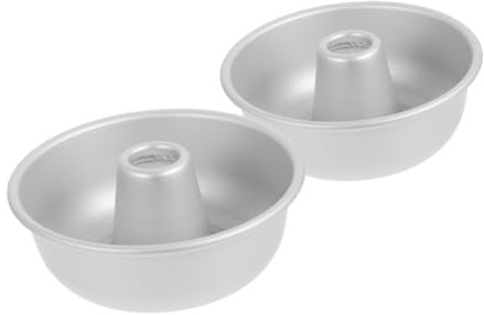 CIYODO 2pezzi Stampo Per Torta Chiffon in Alluminio Teglia Rotonda Per Torta e Ciambella Antiaderenti Per Accessori Da Forno