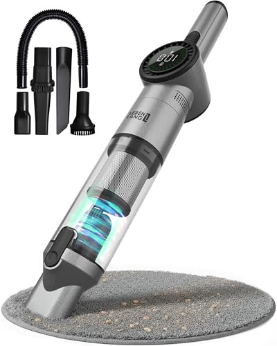 LEBENLANG Handheld Vacuum Cleaner 17000PA - Dual Filter & Li-Ion Battery I Incl. 6 Accessories & Charging Station I Small & Powerful Hand Held Car Vacuum Cleaner Cordless I Hoover Vacuums Cleaners