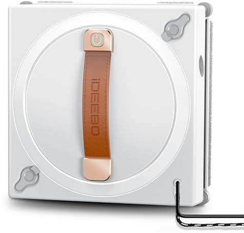 iDEEBO G500 Robot Limpiacristales Cuadrado, 5000Pa Limpiacristales Automático con Pulverización Automática, Detección de Bordes y Retorno Inteligente