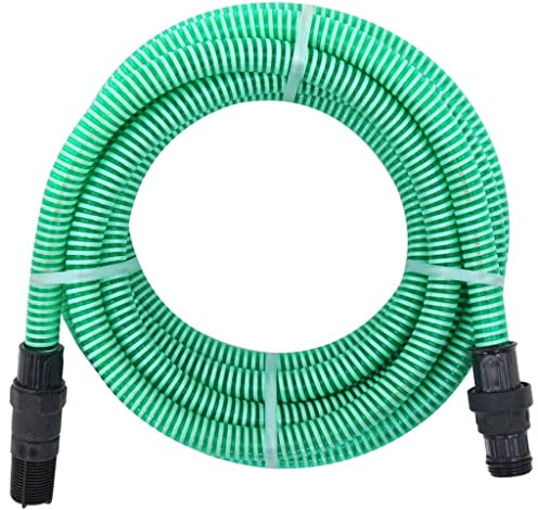 Tmriohed Tubo di aspirazione da 7 m con valvola a pedale e setaccio, connettore da 1 pollice, tubo di aspirazione in PVC per pompe da giardino e impianti idrici domestici, tubo a pressione fino a 6