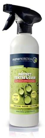 NANOPROTECTION LE TRAITEMENT DES SURFACES PAR L INNOVATION Imperméabilisant Textile et Cuir - sans Solvant et Ultra résistant (500 ML)