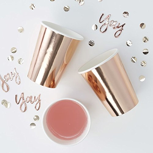 Party Becher roségold 8er Set