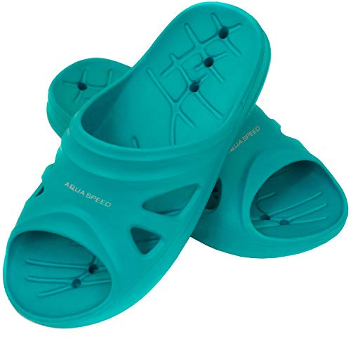 Aqua Speed Badelatschen + Mikrofaserhandtuch | Damen | Herren | Duschsandalen | Badeschlappen | Schwimmbadschuhe | Saunaschuhe | Badeschuhe | Saunasandalen | Duschschuhe | Sliders | Slide | Slipper