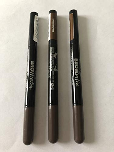 3x Maybelline Brow Satin Puder-Liner Augenbrauenstift (Dark Brown)