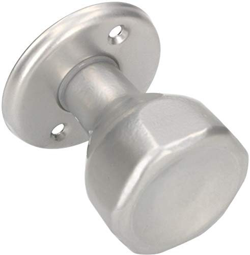 KOTARBAU® Pomolo per porta girevole argento ferramienta per porta sfera pomolo in acciaio verniciato pomolo per porta sferico 1 pezzo pomello parte superiore resistente