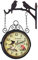 Orologio da parete a di ispirazione vintage - Orologio rotondo in stile stazione ferroviaria da 20,3 cm con montaggio a parete laterale