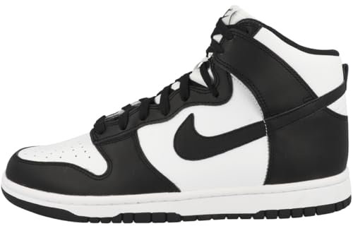 NIKE Dunk High Retro, Sneaker Uomo, White Black Total Orange, 42.5 EU