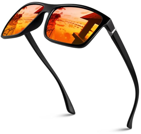 GQUEEN Sonnenbrille Herren Damen Polarisierte Retro Fahren Angeln | Leicht,Verdrehfreies Design,Angeln,Autofahren,Reisen,Laufen,Golfen