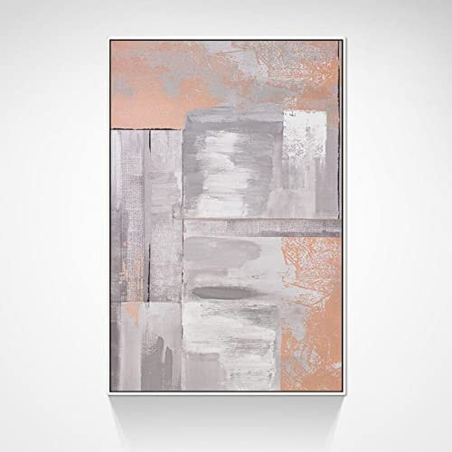 Ölbilder Auf Leinwand Handgemalt, Graue Textur, Farbabstimmung, Farbblock, Minimalistisch, Abstrakt, Modern, Rahmenlos, Original, Handgemalte Ölgemälde Auf Leinwand Für Familienwand, Wohnzimmer