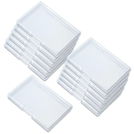 DKAOVH 12 Pack Business Card case,Business Card Holder,Credit cards Case,Eyelash Case Holder,Plastic Clear Small storage Case for business cards, credit cards ,eyelash and Gadgets