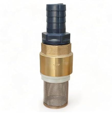 Clapet anti retour en laiton avec crépine et manchette, pour pompe - 1 pouce (25 mm)
