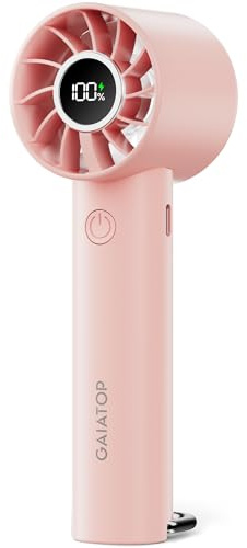Gaiatop Portable Mini Fan, 3 Speed USB Rechargeable Handheld Fan with Light