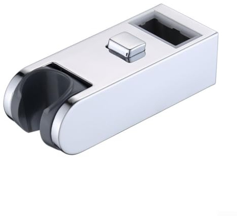 Universal-Duschstangenhalter, 30 x 15 mm - 30 x 18 mm, Chrom, verstellbare Halterung, verchromte Duschstange, Kopfhalterung, verstellbare Halterung für Vierkantrohr-Schieberstange (30 x 15 mm)