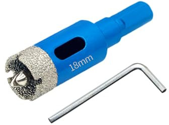 Teronbeta Diamant Lochsäge 18mm mit Zentrierbohrer, Professionellen Hartgelötet Diamant Kernlochbohrer für Fliesen, Porzellan, Keramik, Glas, Quarzit, Marmor