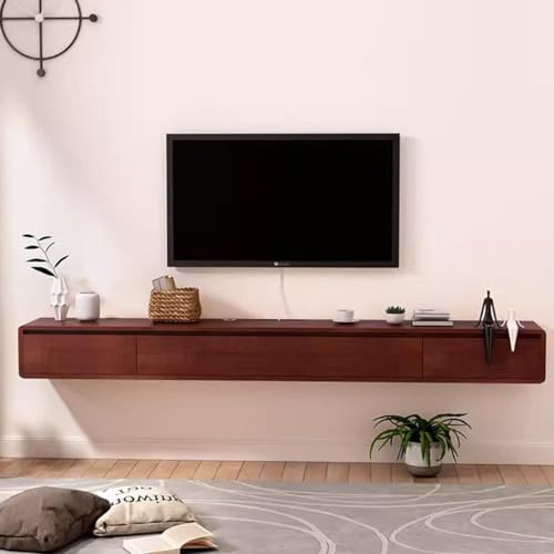 Floating TV Stand Floating Shelves Wall Mounted Floating TV Unit With 3 Storages Floating TV Stand Media Console Entertainment Gaming Storage For Bedroom Living Room(180 * 24 * 20cm)
