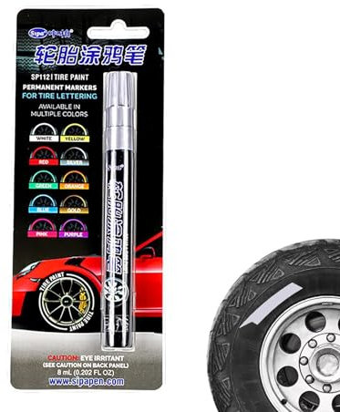 Chalk Marker - Tire Marker Paint Pen | 3mm Waterproof Car Tire Pen Colorful Paint Pen Tire Permanent Tire Marker Pen Car Tyre Pen Smooth Ink