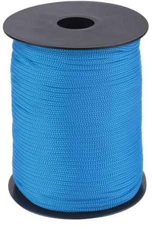 QUARKZMAN Corda Intrecciata in Polipropilene da 1/8 di Pollice, 328ft Corda in Nylon Corda Cava per Stendibiancheria, Campeggio, Escursionismo, Esterno, Blu Navy | Corda in nylon, filo di perline, cavo intrecciato cavo per fai da te, stendibiancheria, campeggio, bigiotteria