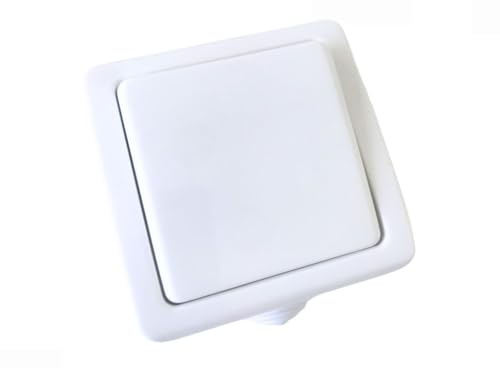 Interruttore esterno IP54, 10 A 250 V in elegante bianco. Resistente all'acqua e alla polvere, unisce sicurezza e stile in ogni installazione, ideale per qualsiasi ambiente.