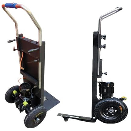zhyunvd Elektrischer Treppensteigwagen,Treppensteiger Sackkarre Elektrisch Handwagen,Arbeitssparender Handwagen,Handkarren Mit 881 Pfund Last,Abnehmbarer Batterie (48 V/75 Ah) A,75A