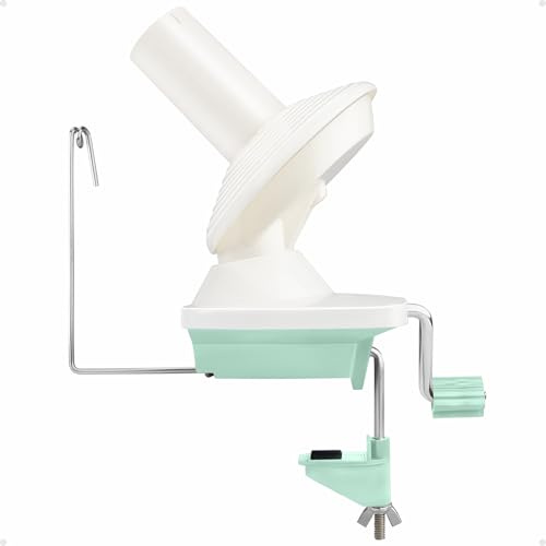 Adhafera Wollwickler, Garnwickler, Wollaufwickler, Easy Yarn Winder | 4oz, Robuster ABS-Kunststoff, Manuelle, Einfach zu bedienen, Schneller Aufbau, Tragbar, Der Helfer für Garnliebhaber